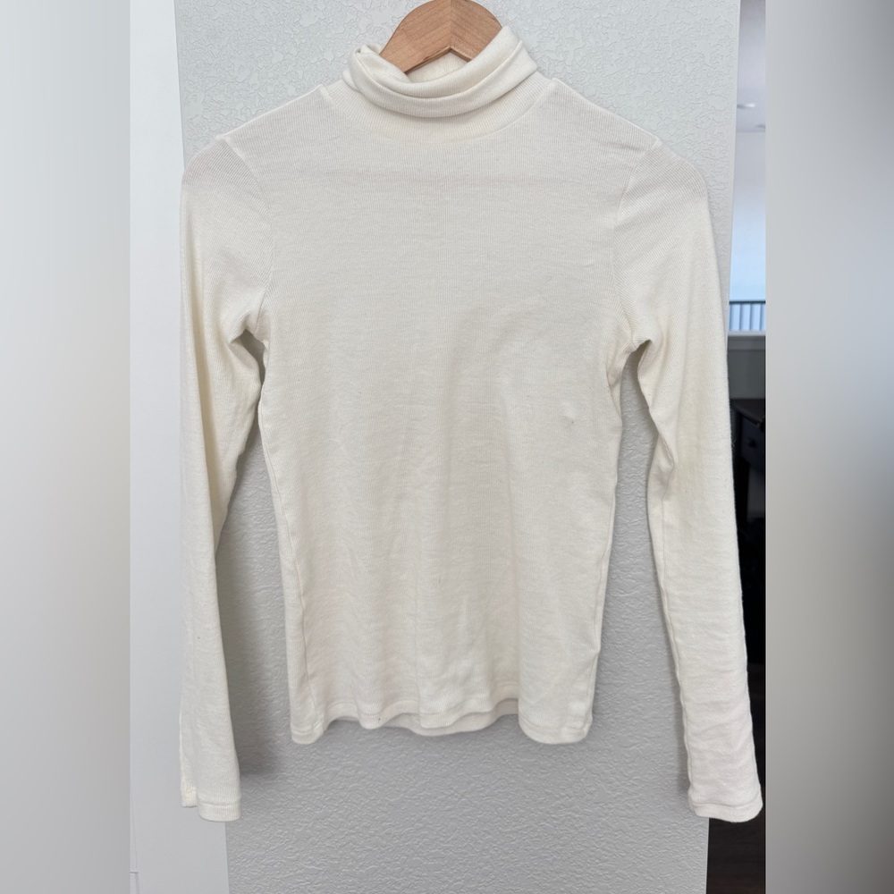 bp Cream Ribbed Knit Turtleneck